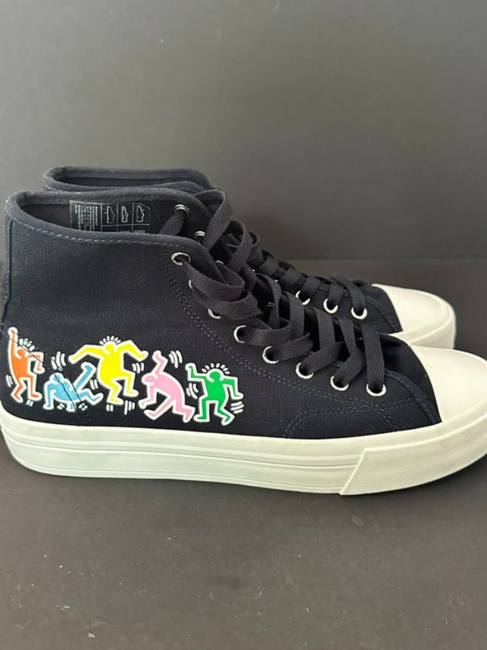 Keith Haring x H&M Canvas High Tops Navy Blue Sneakers Size 7.5 (EU40)